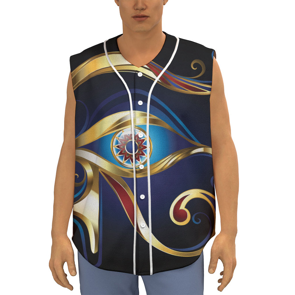Eye Of Horus Amulet Print Sleeveless Baseball Jersey