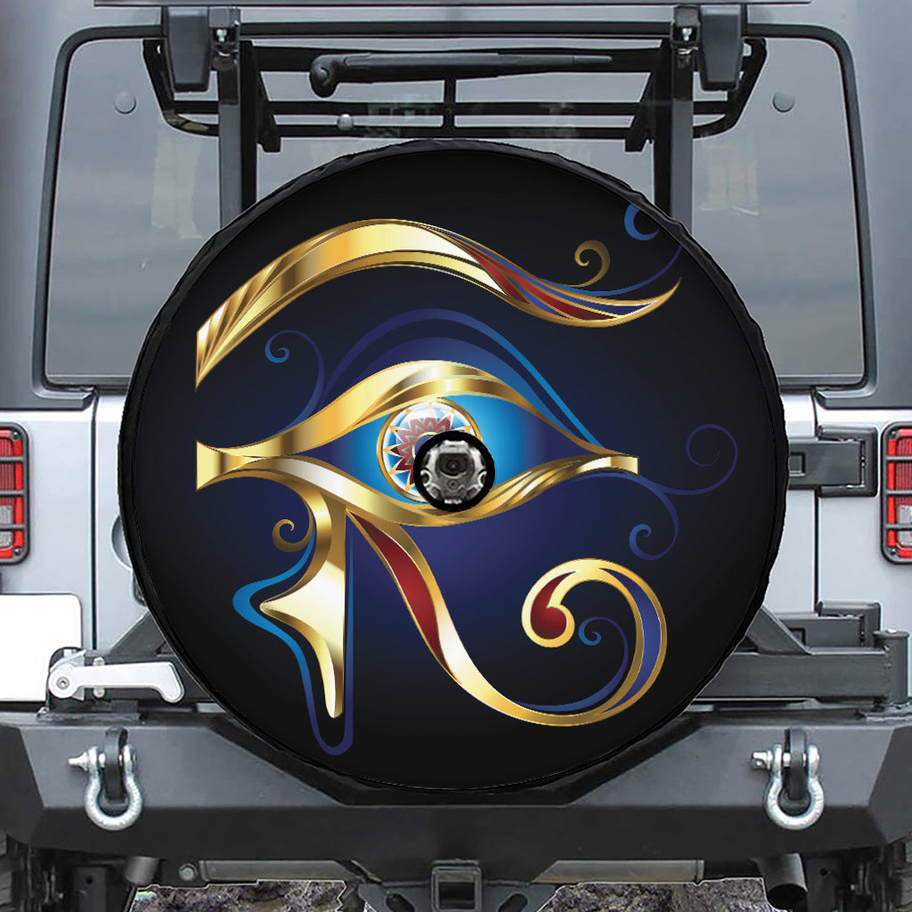 Eye Of Horus Amulet Print Tire Cover With Camera Hole