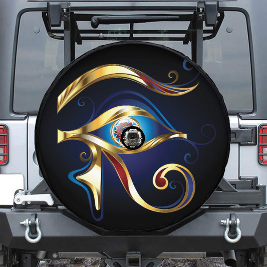 Eye Of Horus Amulet Print Tire Cover With Camera Hole
