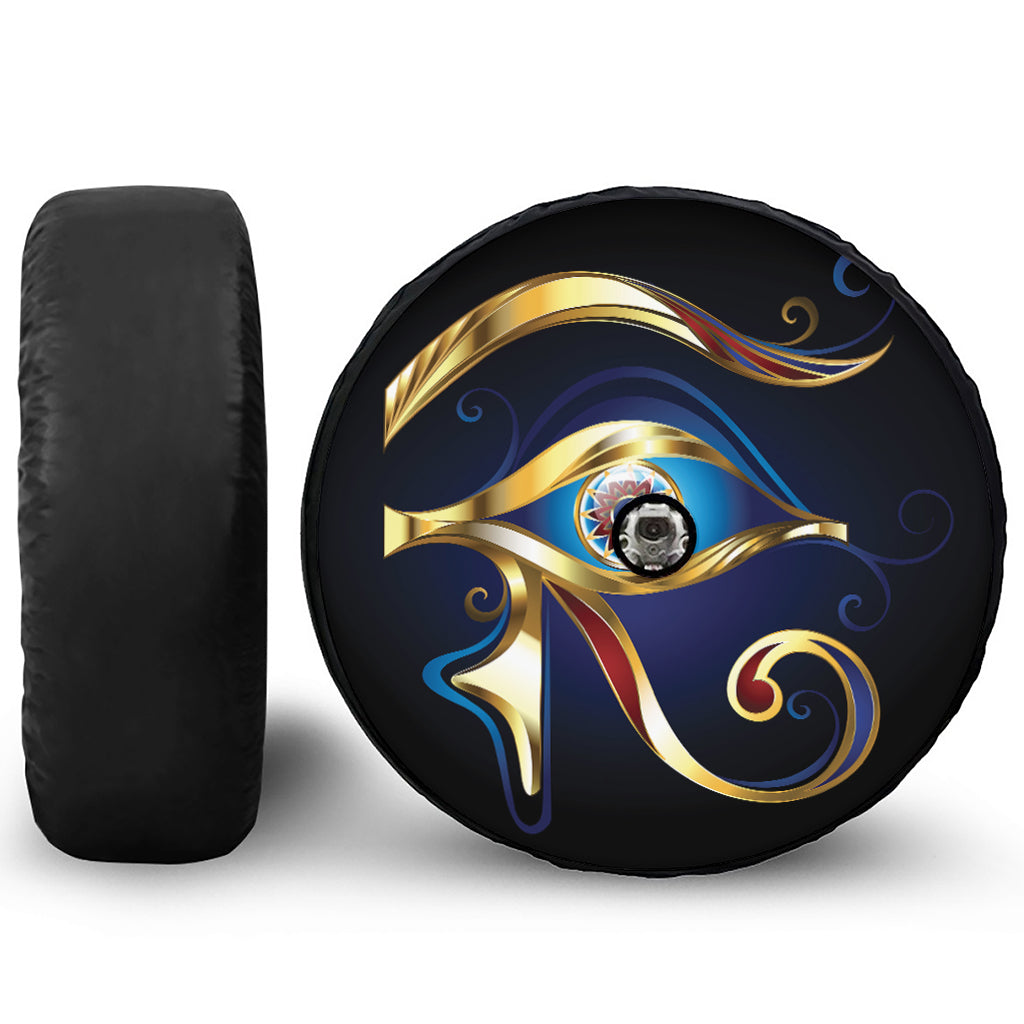 Eye Of Horus Amulet Print Tire Cover With Camera Hole