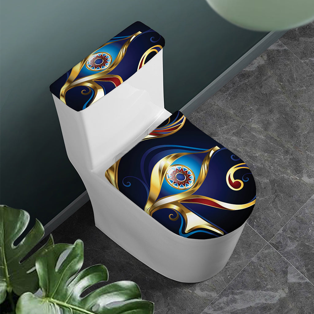 Eye Of Horus Amulet Print Toilet Lid And Tank Cover Set