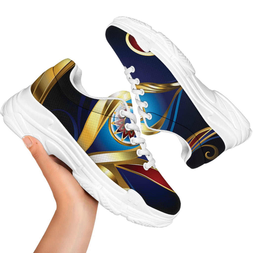 Eye Of Horus Amulet Print White Chunky Shoes