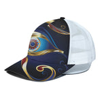 Eye Of Horus Amulet Print White Mesh Trucker Cap