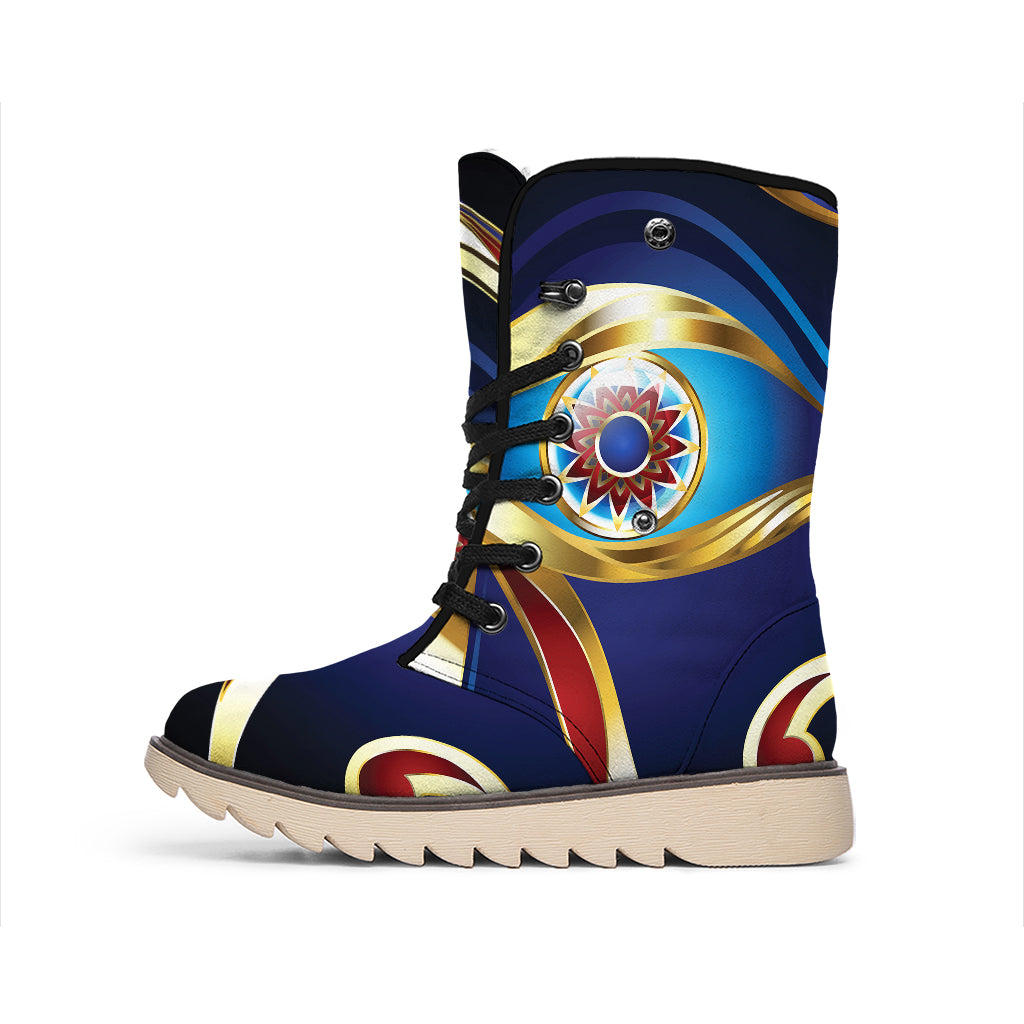 Eye Of Horus Amulet Print Winter Boots