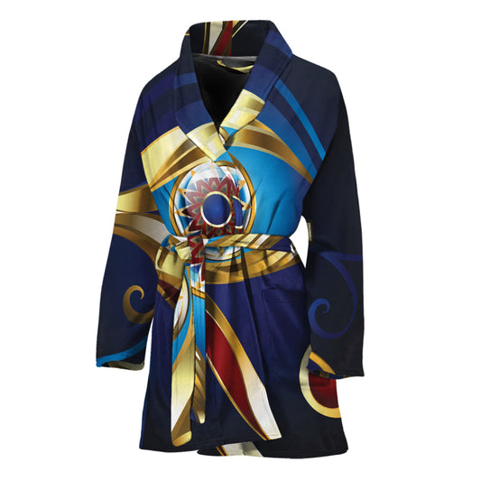 Eye Of Horus Amulet Print Women's Bathrobe