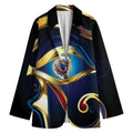 Eye Of Horus Amulet Print Women's Cotton Blazer