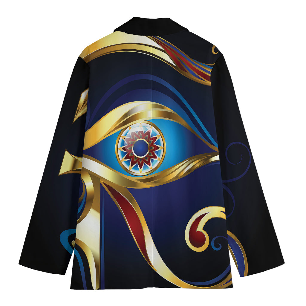 Eye Of Horus Amulet Print Women's Cotton Blazer