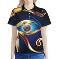 Eye Of Horus Amulet Print Women's Polo Shirt