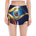 Eye Of Horus Amulet Print Women's Split Running Shorts