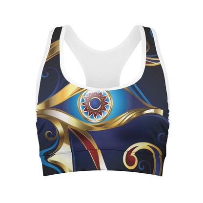 Eye Of Horus Amulet Print Women's Sports Bra