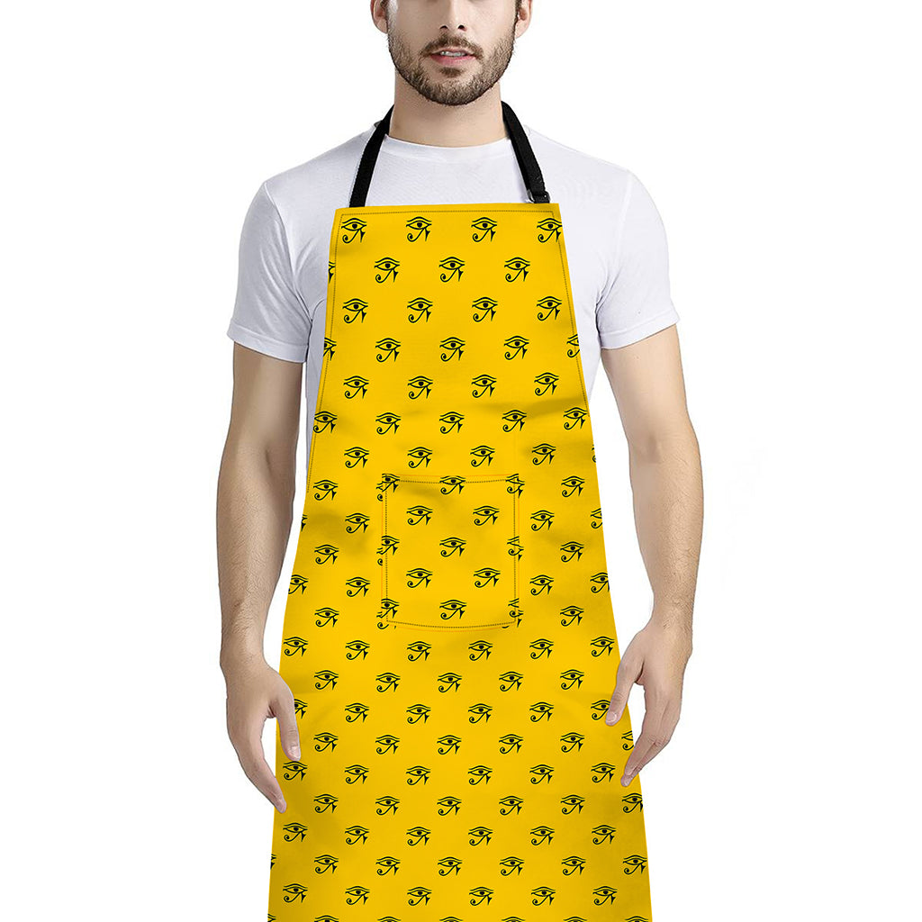Eye Of Horus Symbol Pattern Print Bib Apron With Pocket