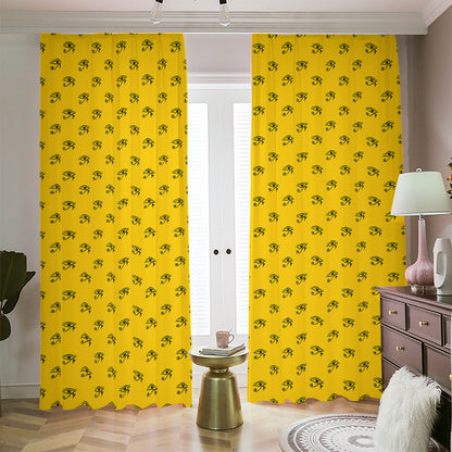 Eye Of Horus Symbol Pattern Print Blackout Pencil Pleat Curtains