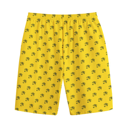 Eye Of Horus Symbol Pattern Print Cotton Shorts