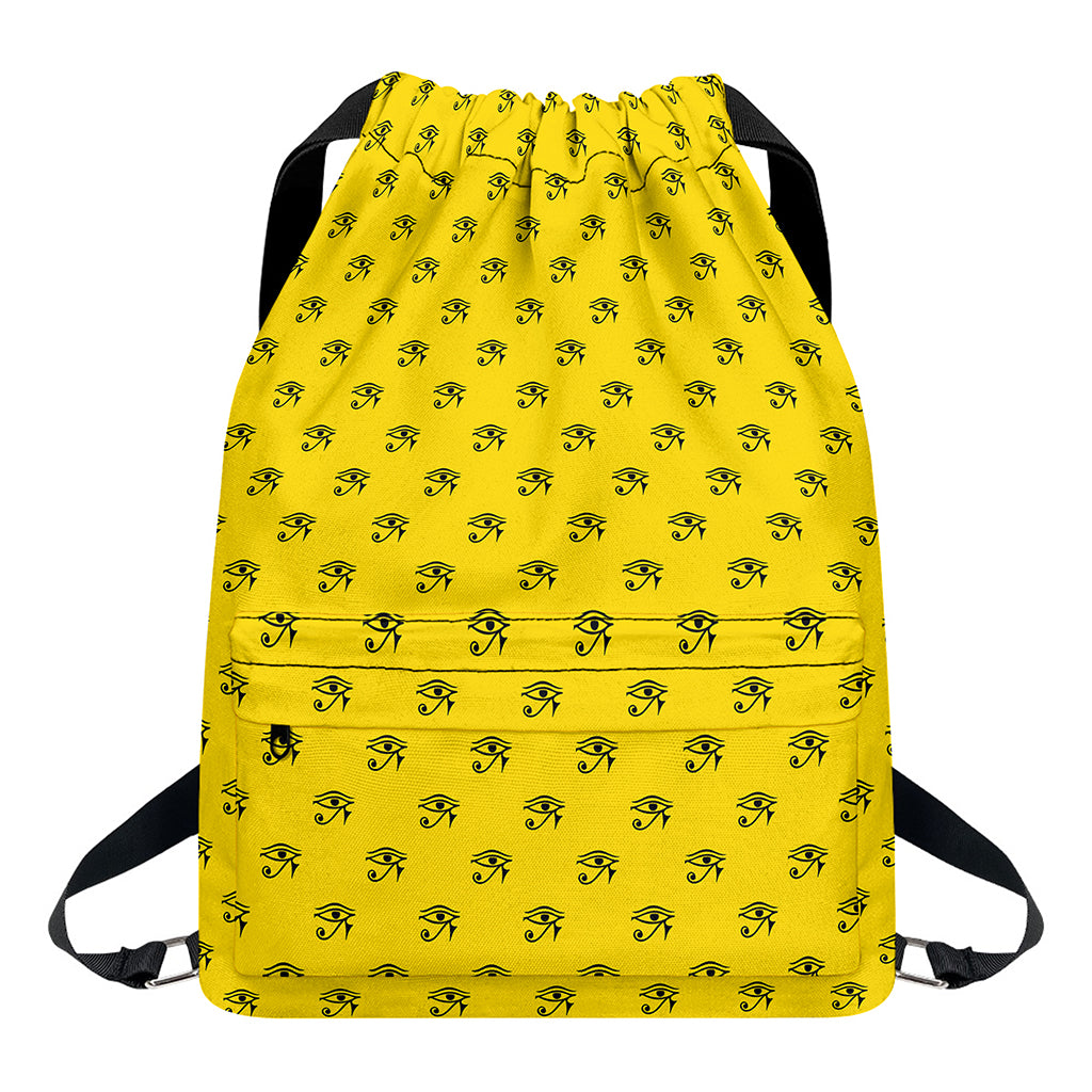 Eye Of Horus Symbol Pattern Print Drawstring Backpack
