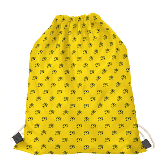 Eye Of Horus Symbol Pattern Print Drawstring Bag