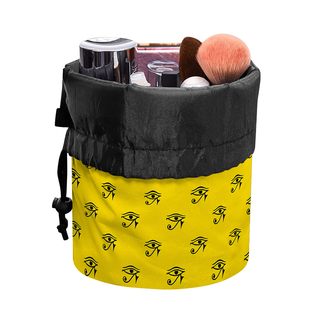 Eye Of Horus Symbol Pattern Print Drawstring Makeup Bag
