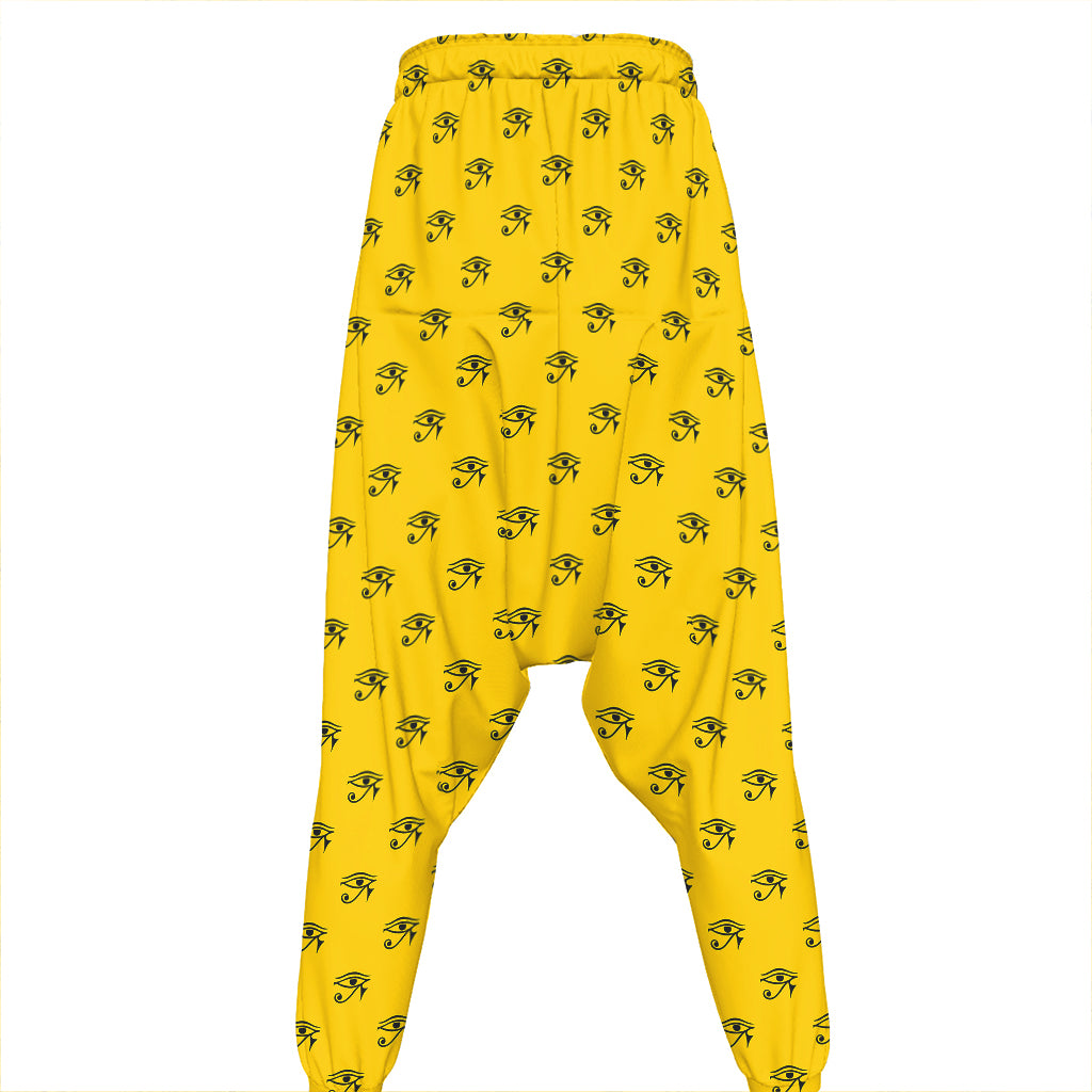 Eye Of Horus Symbol Pattern Print Hammer Pants