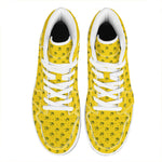 Eye Of Horus Symbol Pattern Print High Top Leather Sneakers