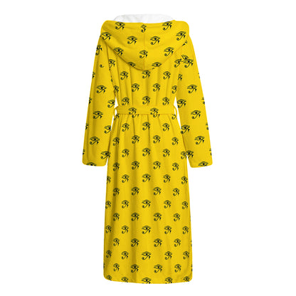 Eye Of Horus Symbol Pattern Print Hooded Bathrobe