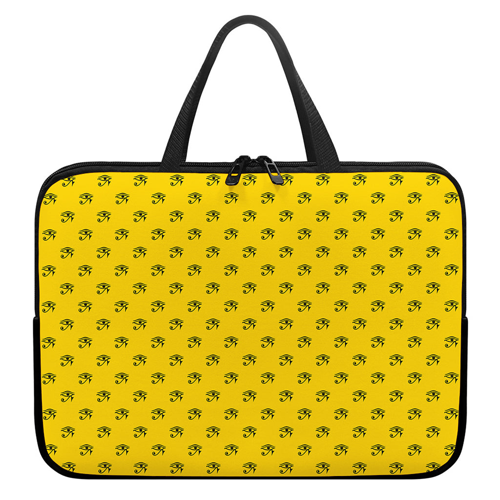 Eye Of Horus Symbol Pattern Print Laptop Sleeve With Handle
