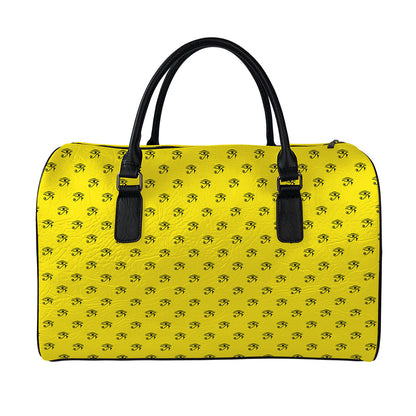 Eye Of Horus Symbol Pattern Print Leather Duffle Bag
