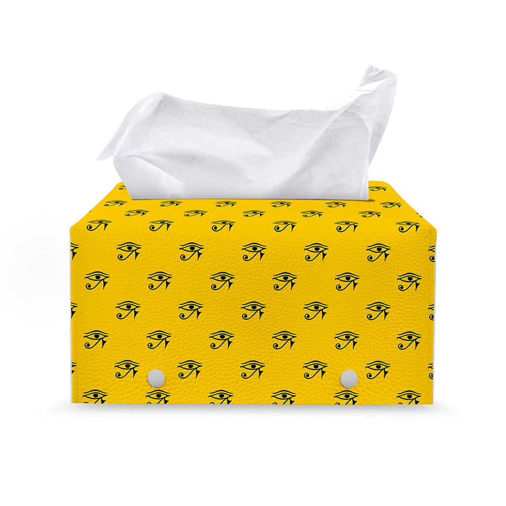 Eye Of Horus Symbol Pattern Print Leather Tissue Box Cover