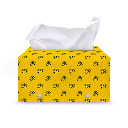 Eye Of Horus Symbol Pattern Print Leather Tissue Box Cover