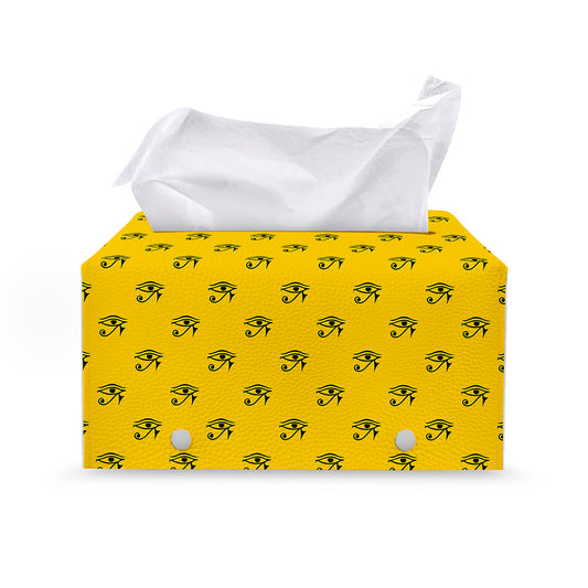 Eye Of Horus Symbol Pattern Print Leather Tissue Box Cover