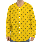 Eye Of Horus Symbol Pattern Print Long Sleeve Baseball Jersey