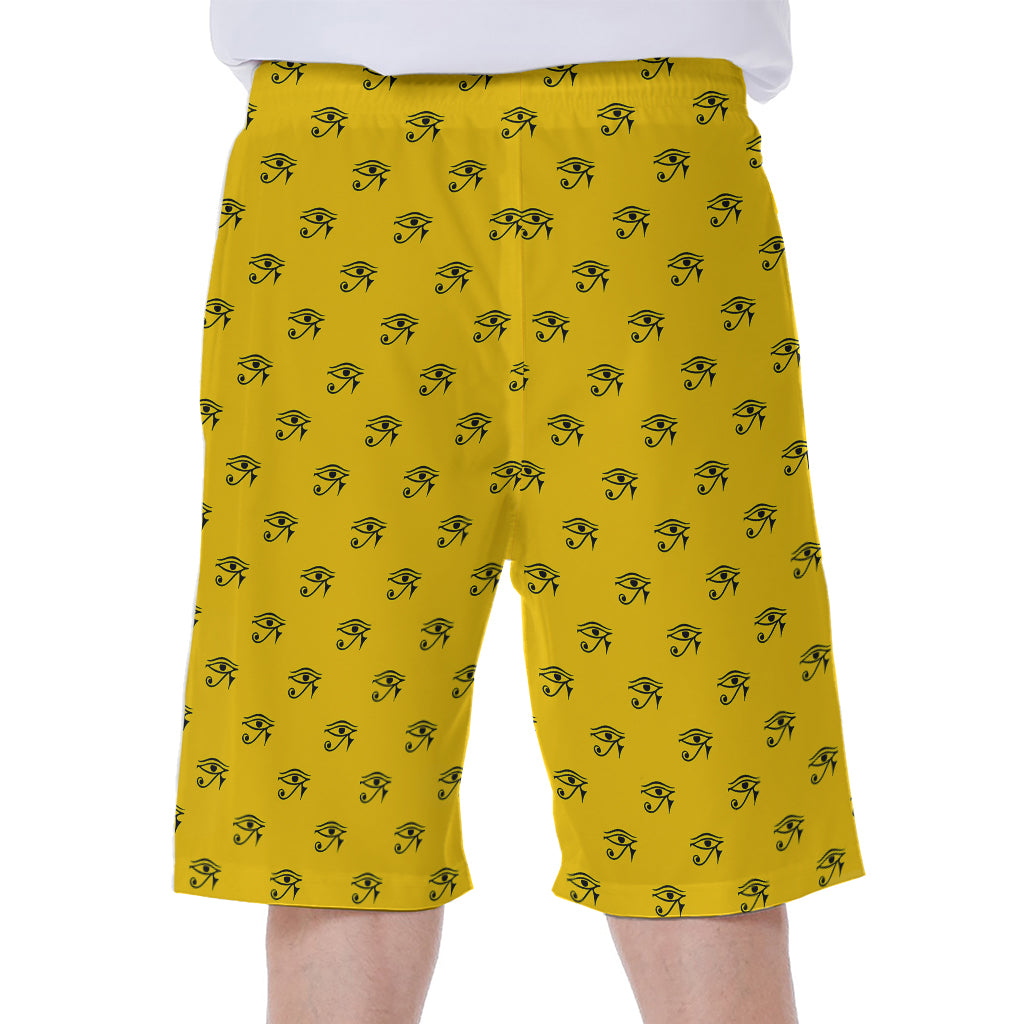 Eye Of Horus Symbol Pattern Print Men's Beach Shorts