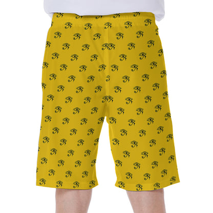 Eye Of Horus Symbol Pattern Print Men's Beach Shorts