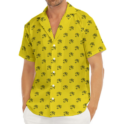 Eye Of Horus Symbol Pattern Print Men's Deep V-Neck Shirt