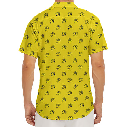 Eye Of Horus Symbol Pattern Print Men's Deep V-Neck Shirt