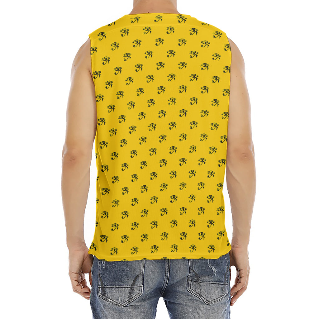 Eye Of Horus Symbol Pattern Print Men's Fitness Tank Top