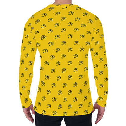 Eye Of Horus Symbol Pattern Print Men's Long Sleeve T-Shirt