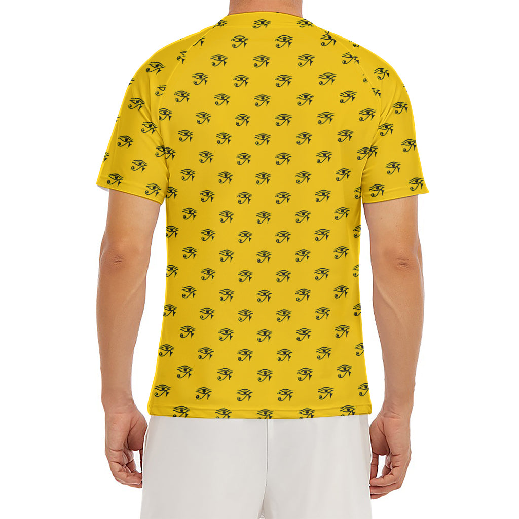 Eye Of Horus Symbol Pattern Print Men's Short Sleeve Rash Guard