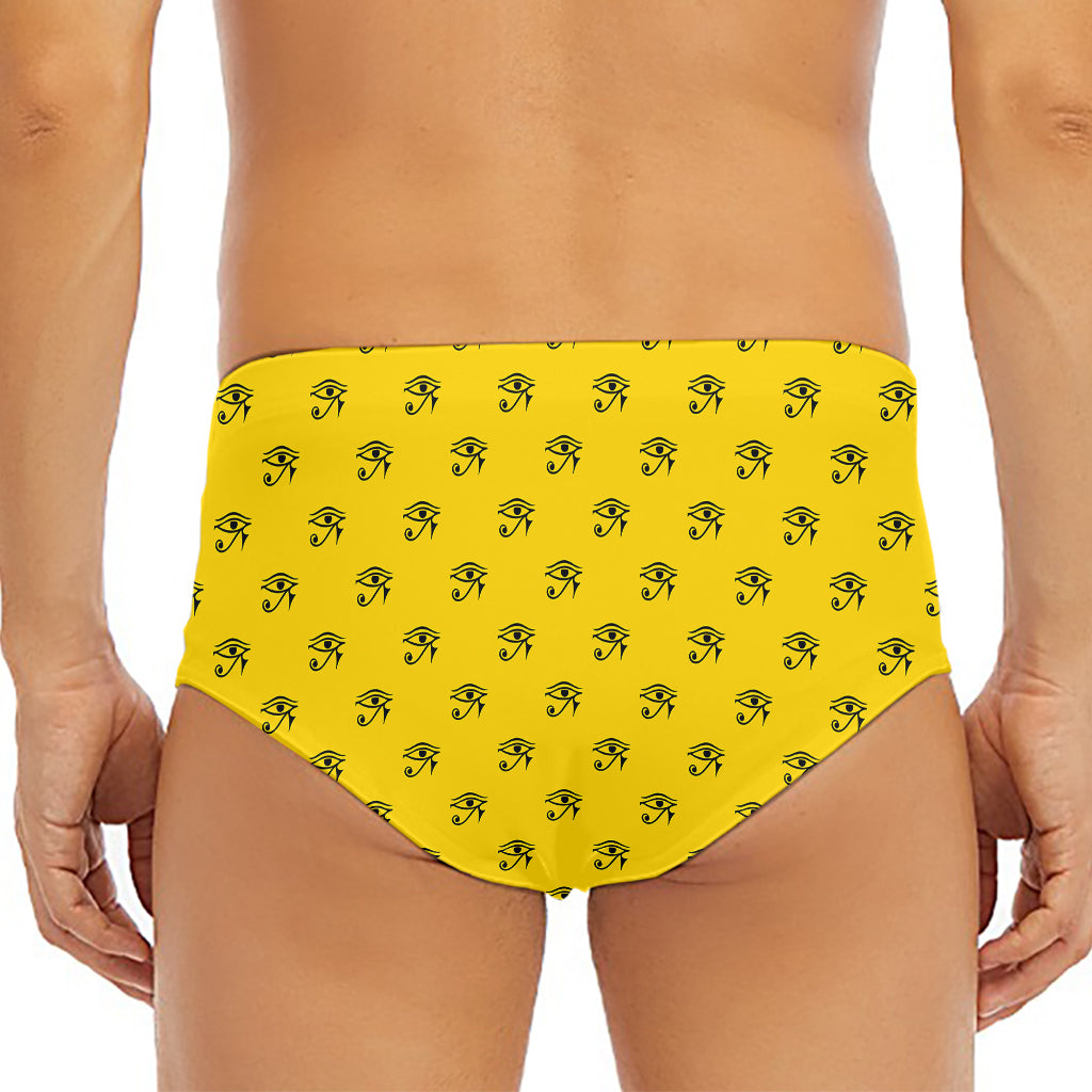 Eye Of Horus Symbol Pattern Print Men's Triangle Swim Briefs