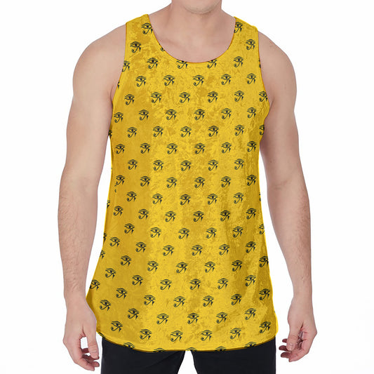 Eye Of Horus Symbol Pattern Print Men's Velvet Tank Top