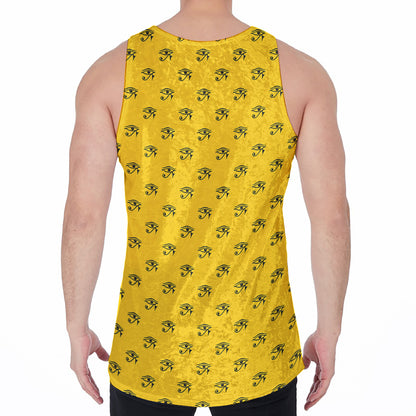 Eye Of Horus Symbol Pattern Print Men's Velvet Tank Top