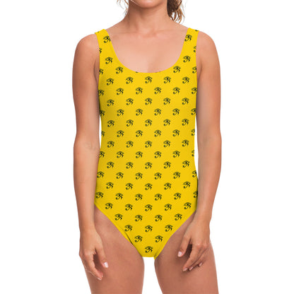 Eye Of Horus Symbol Pattern Print One Piece Swimsuit