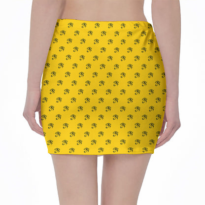 Eye Of Horus Symbol Pattern Print Pencil Mini Skirt