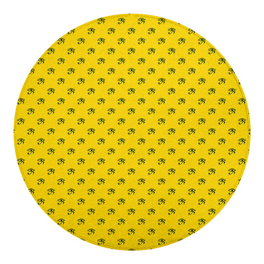 Eye Of Horus Symbol Pattern Print Round Blanket