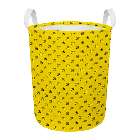 Eye Of Horus Symbol Pattern Print Round Laundry Basket