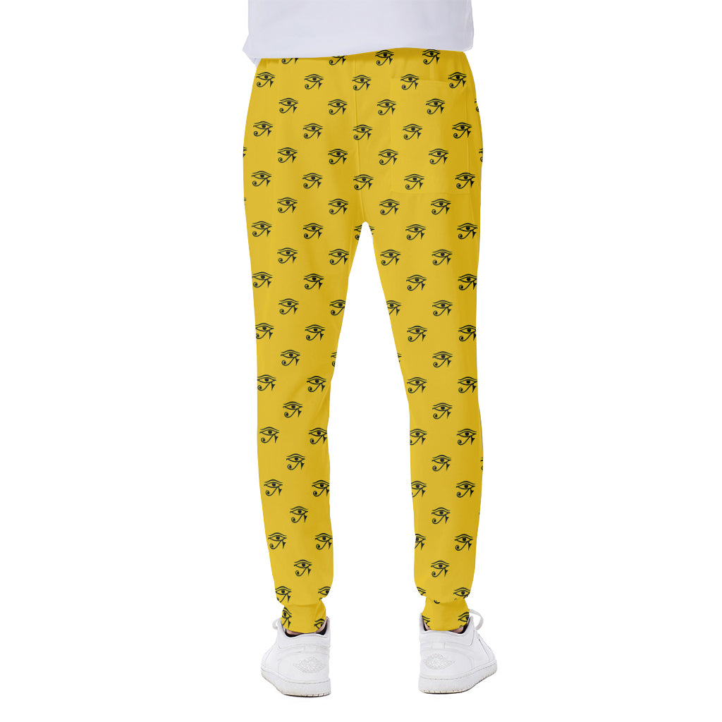Eye Of Horus Symbol Pattern Print Scuba Joggers