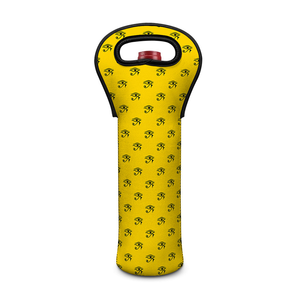 Eye Of Horus Symbol Pattern Print Single Neoprene Wine Tote