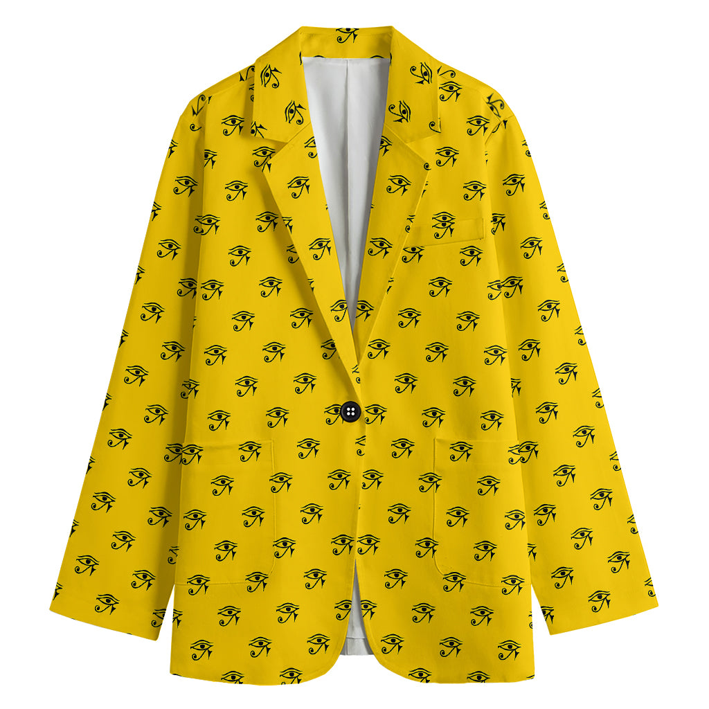 Eye Of Horus Symbol Pattern Print Women's Cotton Blazer