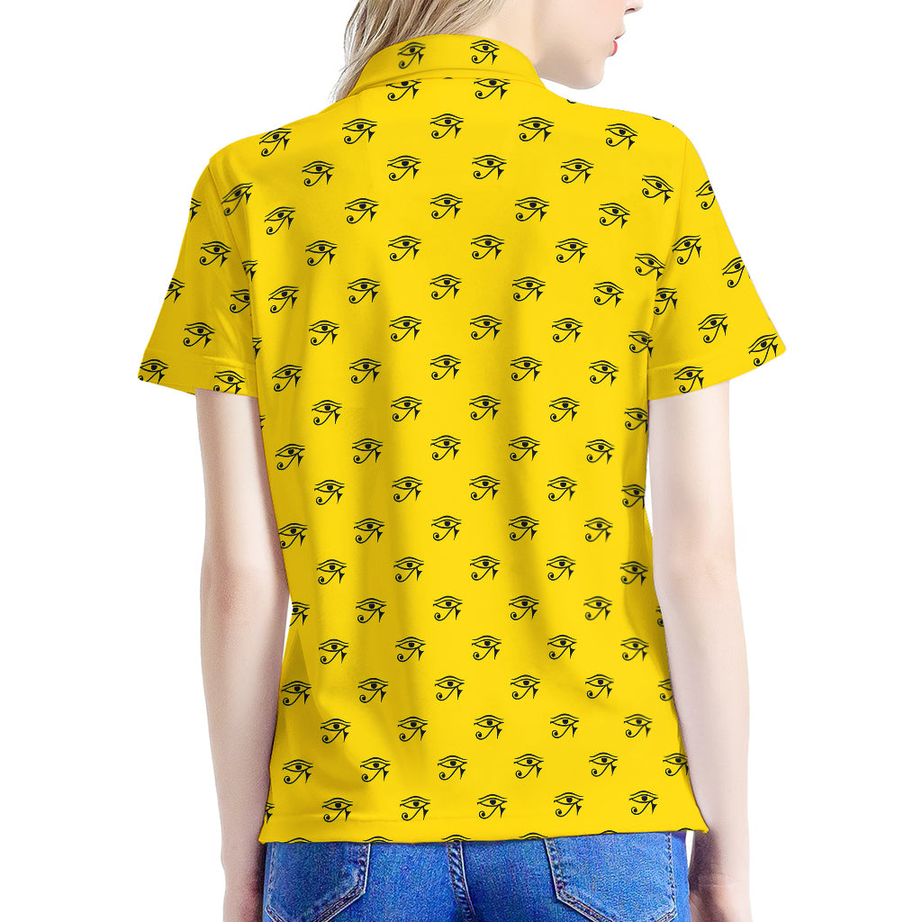 Eye Of Horus Symbol Pattern Print Women's Polo Shirt