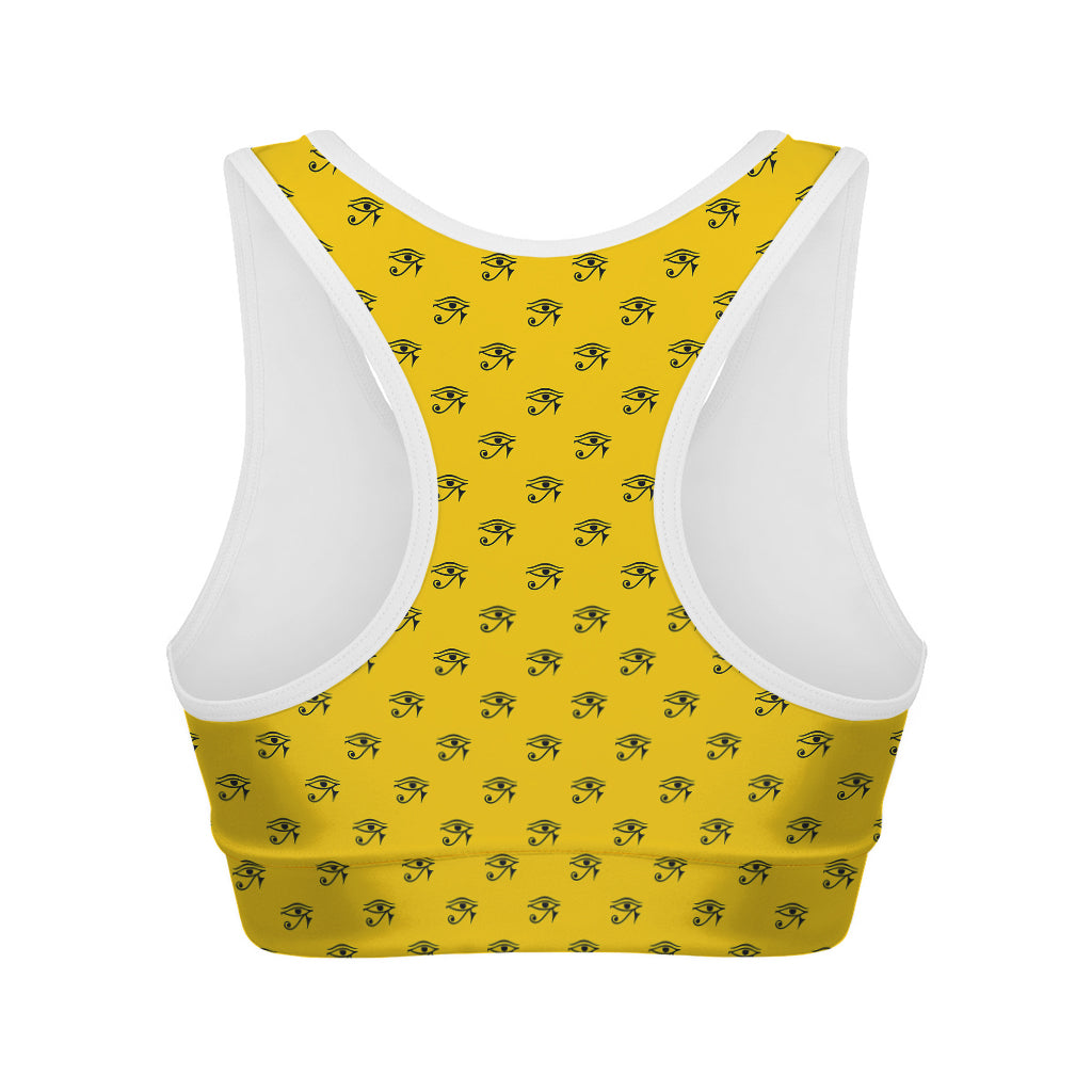 Eye Of Horus Symbol Pattern Print Women's Sports Bra