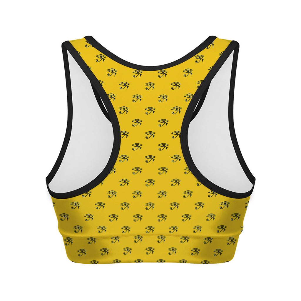 Eye Of Horus Symbol Pattern Print Women's Sports Bra