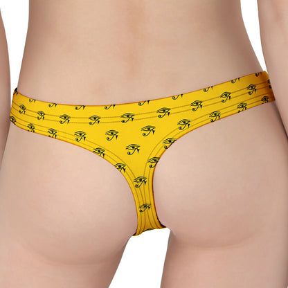 Eye Of Horus Symbol Pattern Print Women's Thong